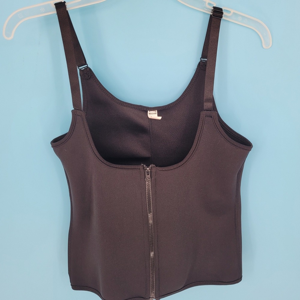 Blitz Moda Waist Trainer Vest Women XL Black Neoprene Slimming Sweat Shaper